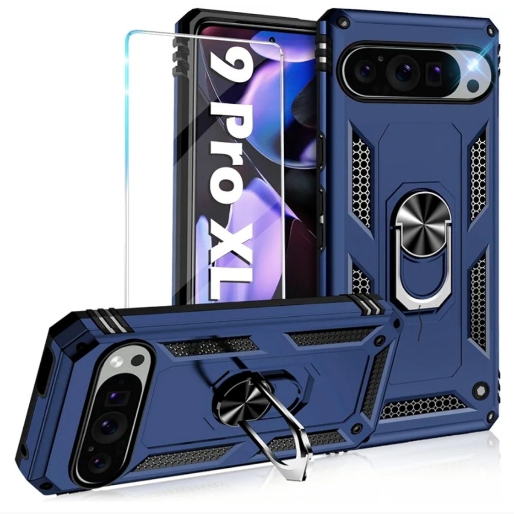 Rugged Blue Phone Case with Kickstand for 9 Pro XL